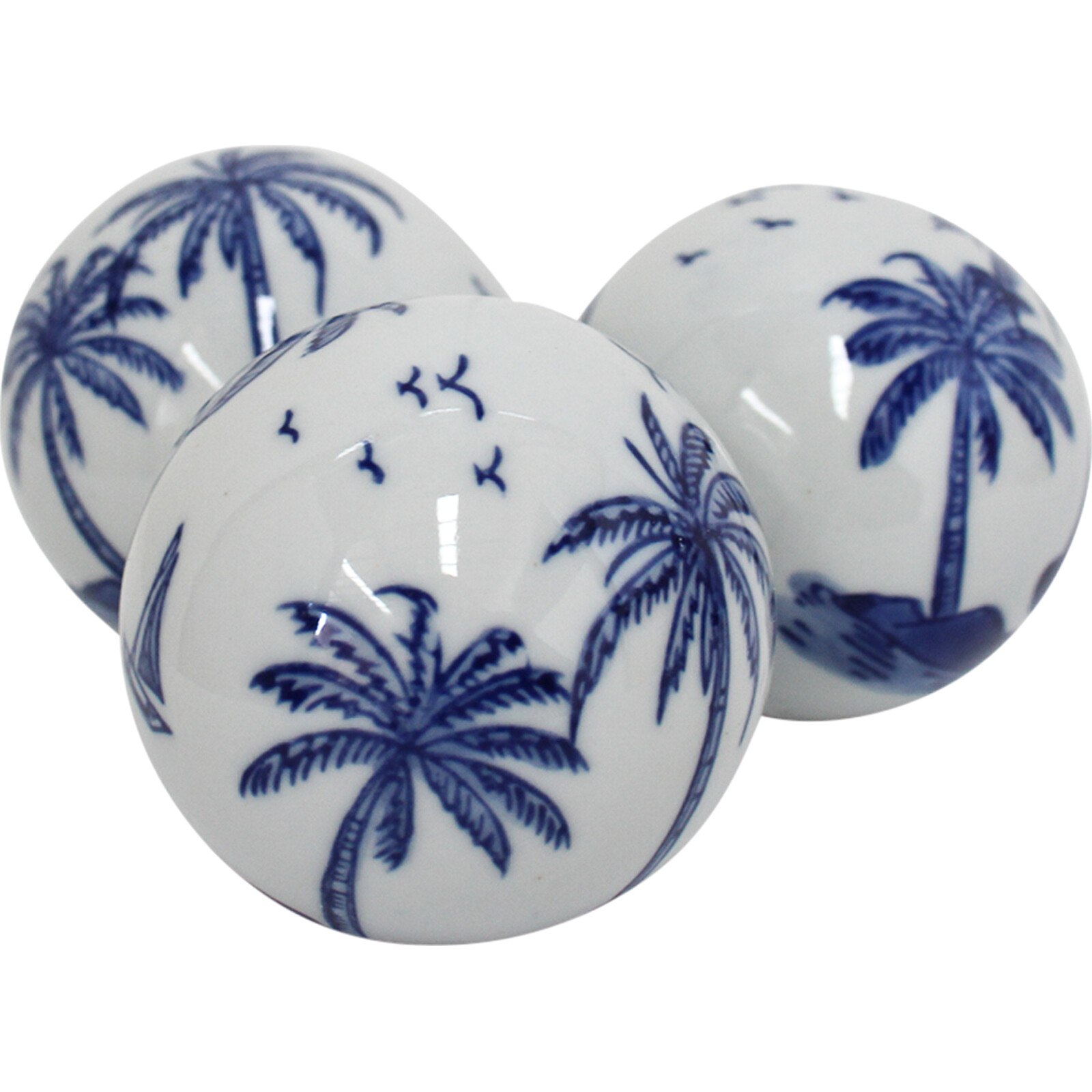 Porcelain Palm Balls S/3