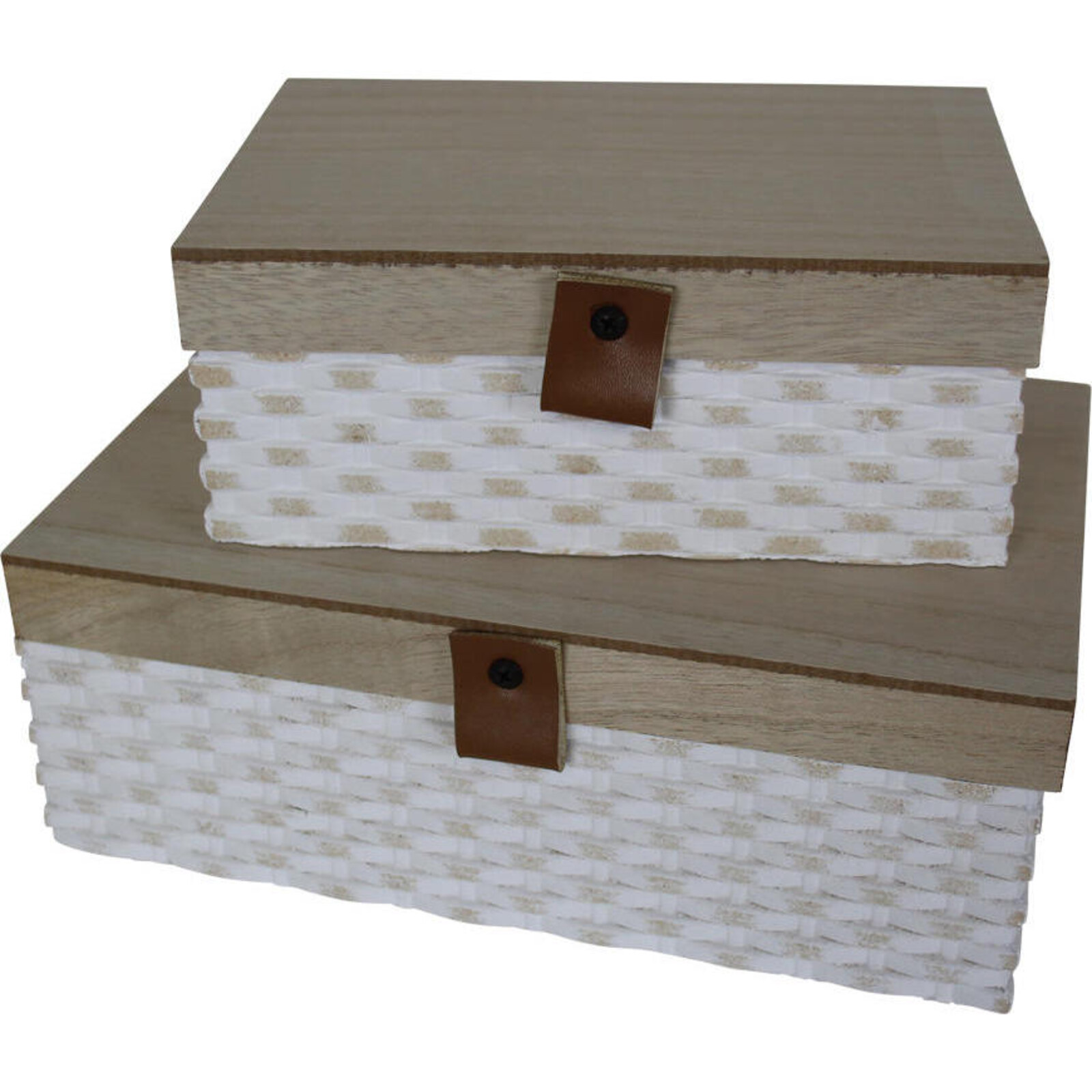 Boxes Weave White S/2