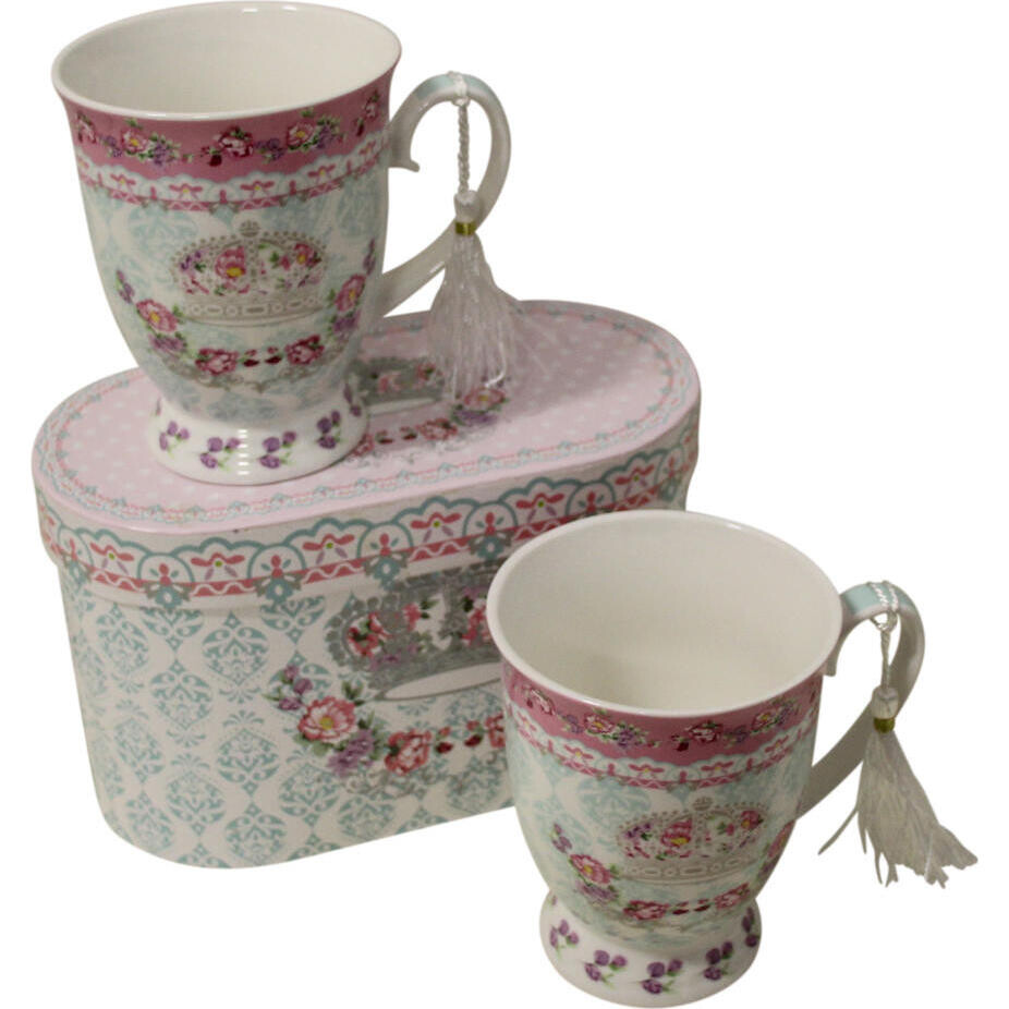 Mugs Floral Crown S/2