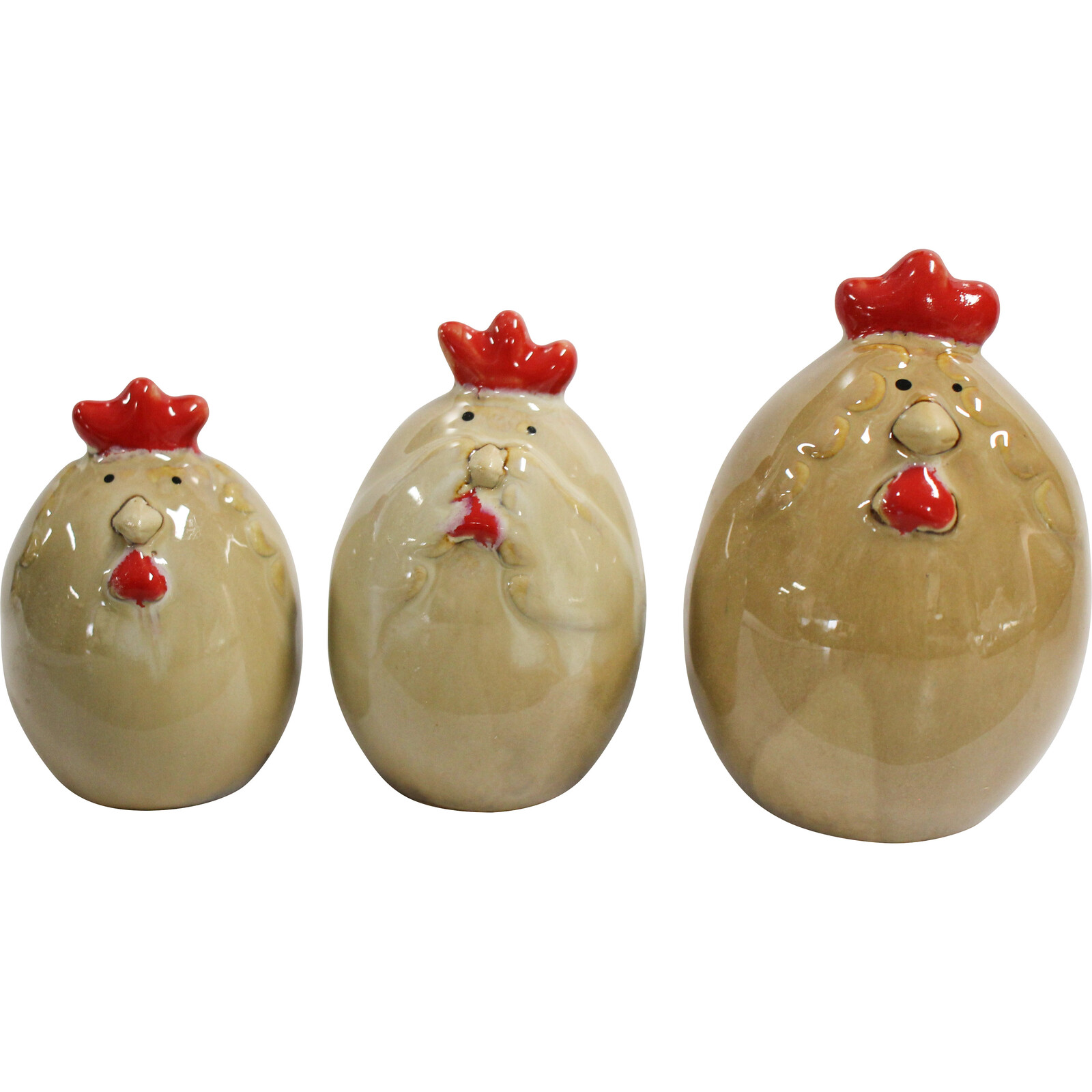 Ceramic Chickens HSS No Evil S/3
