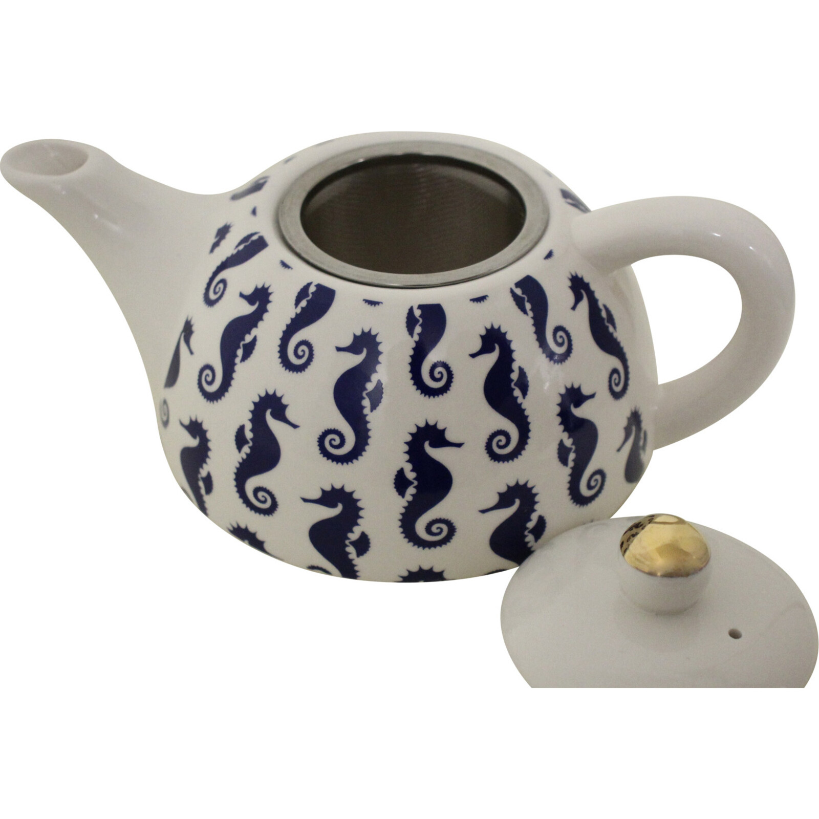 Teapot Blue Seahorse