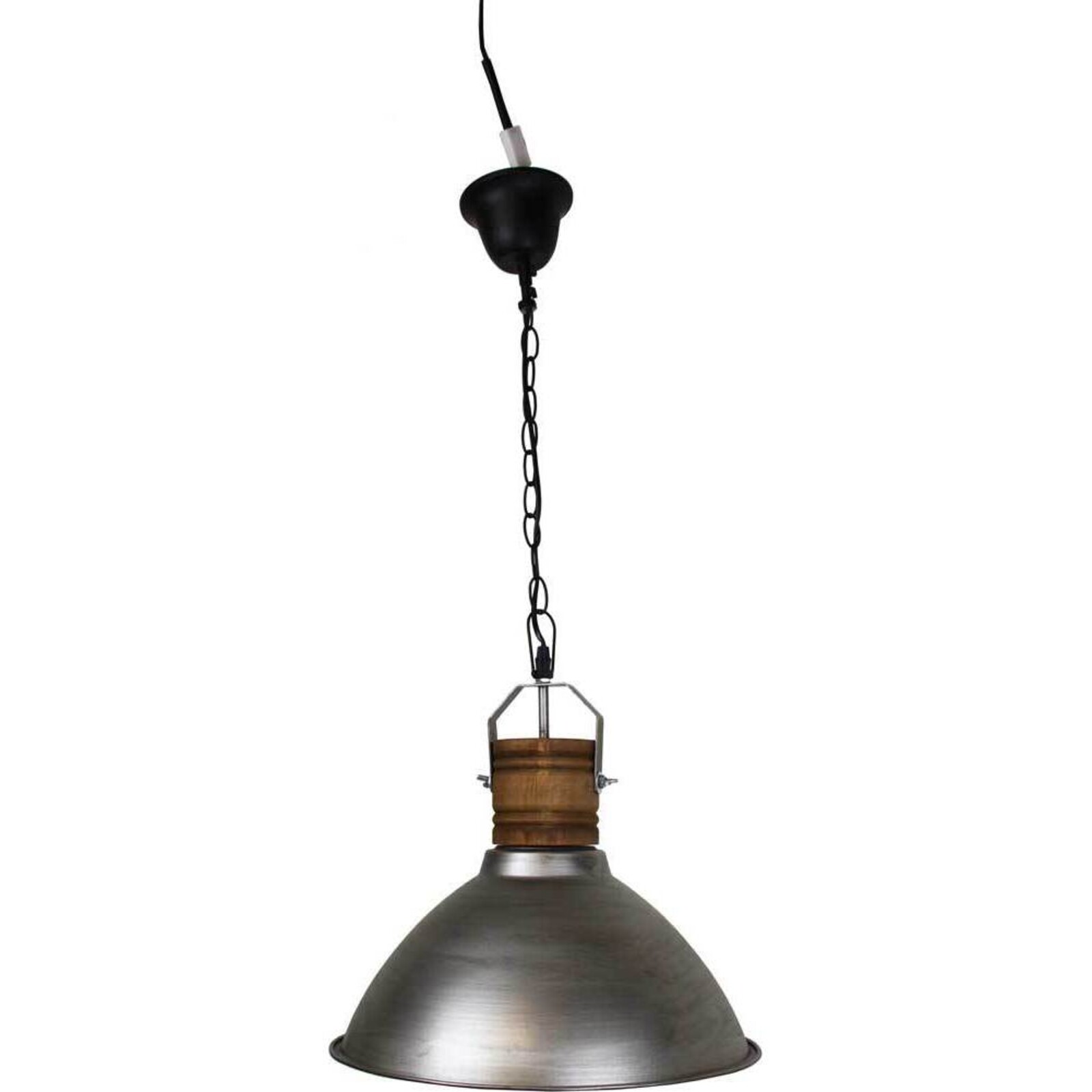 Pendant Lamp Style Silver Wood