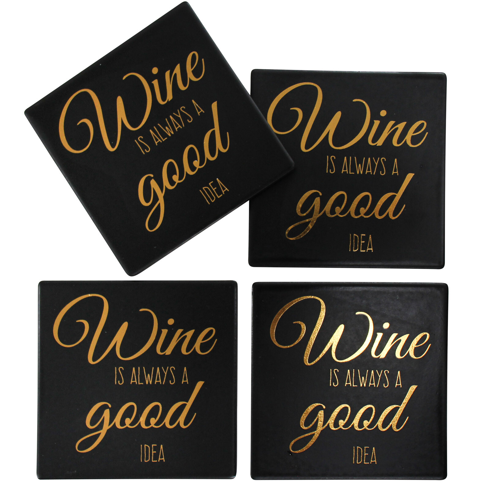 Coasters Wine a Little Black S/4