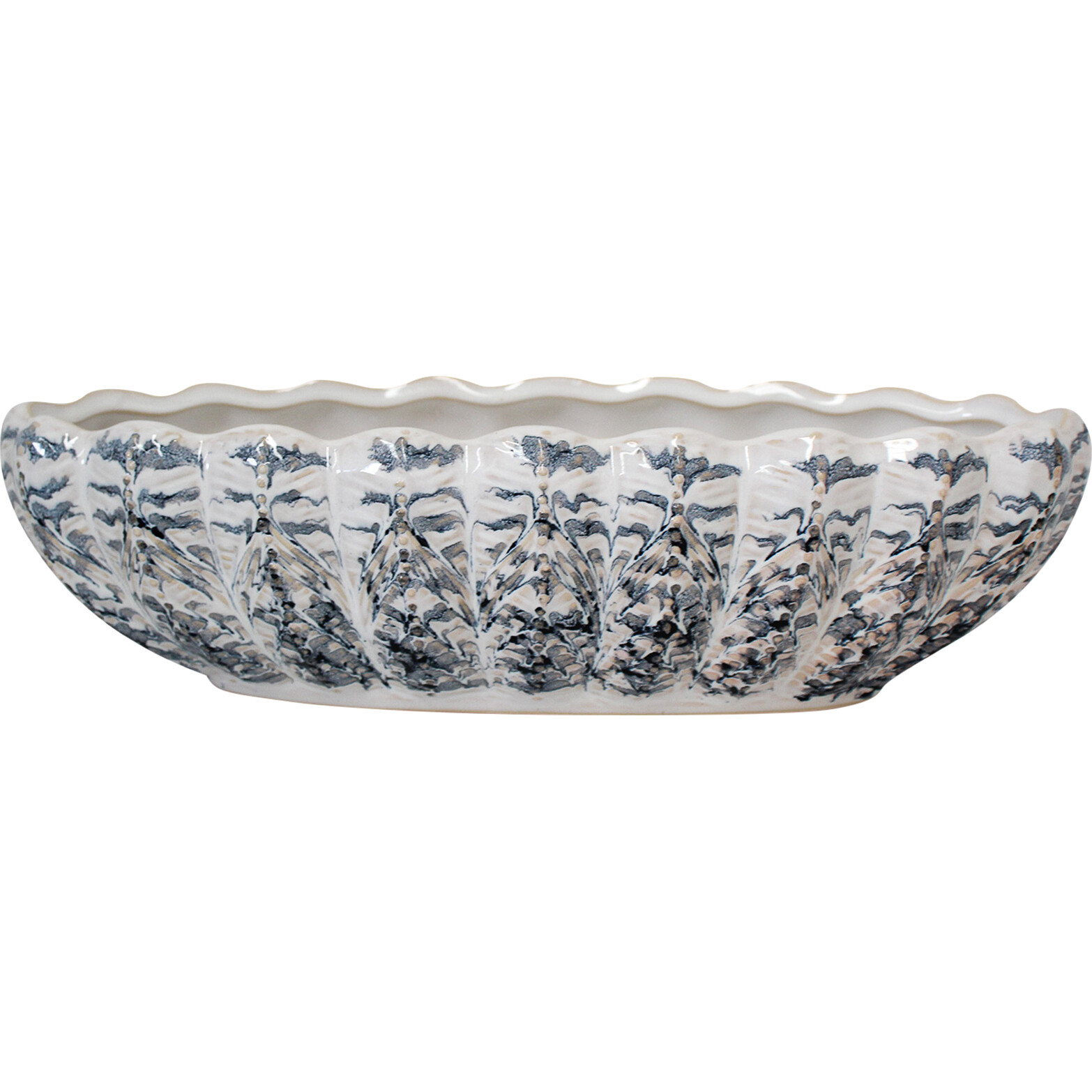 Planter Oval Midnight Ocean Lrg