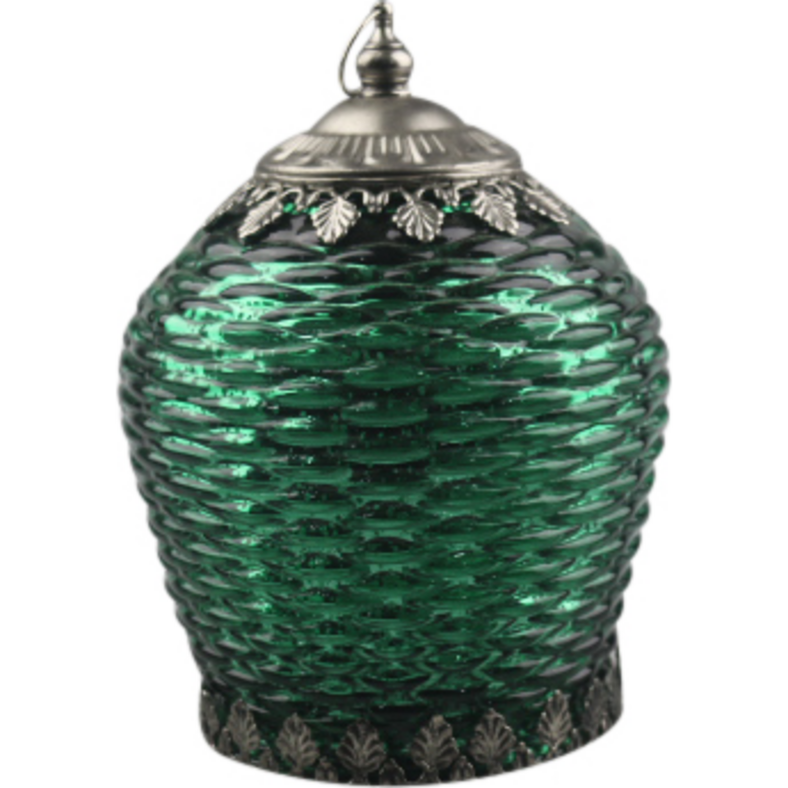 Lantern LED Weave Emerald