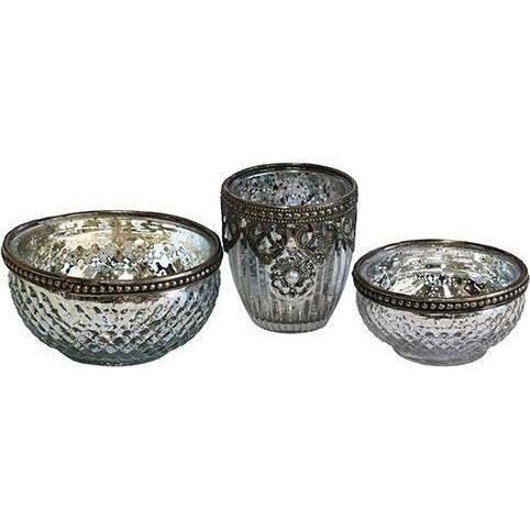 Votive Bolla Silver Lrg