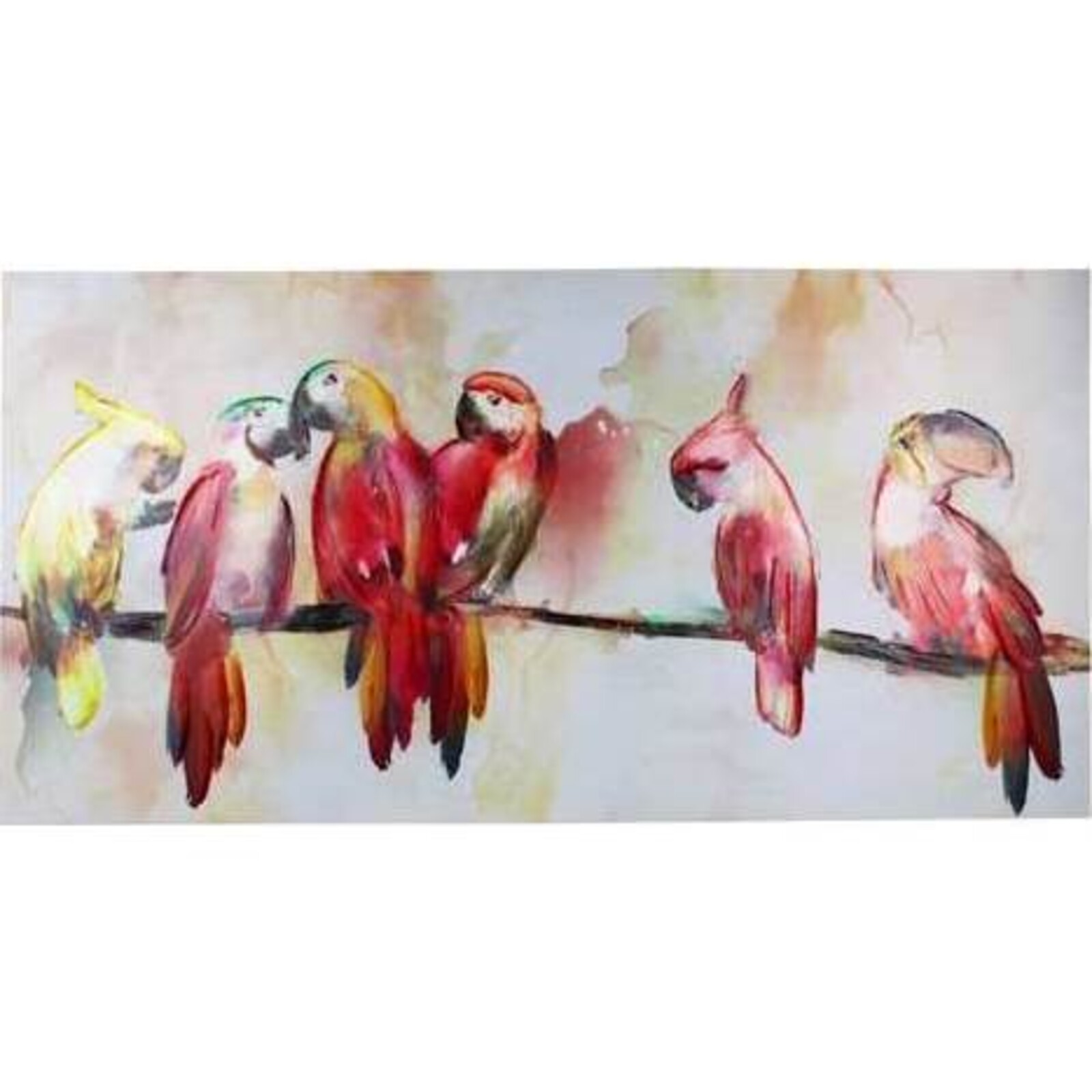 Canvas Gel Print Exotic Birds
