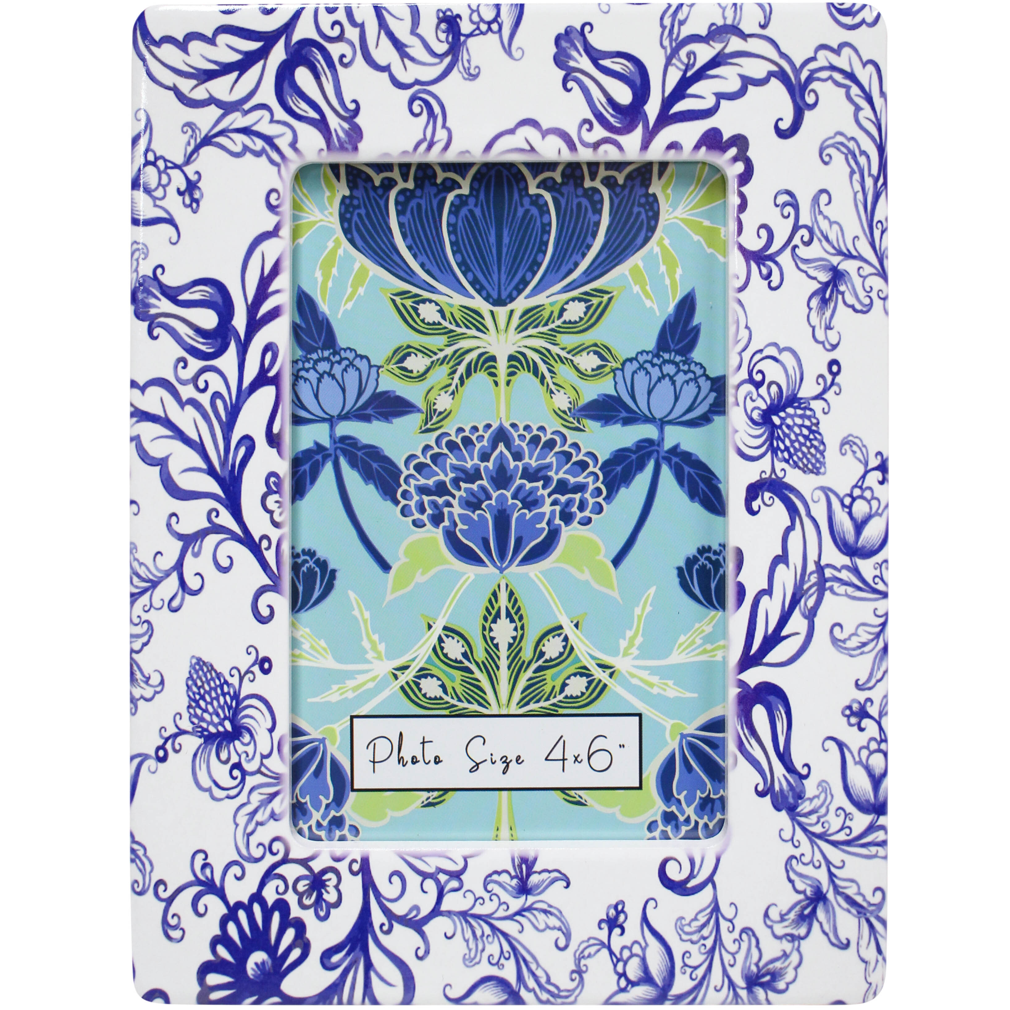 Frame Blue Floral 6x4