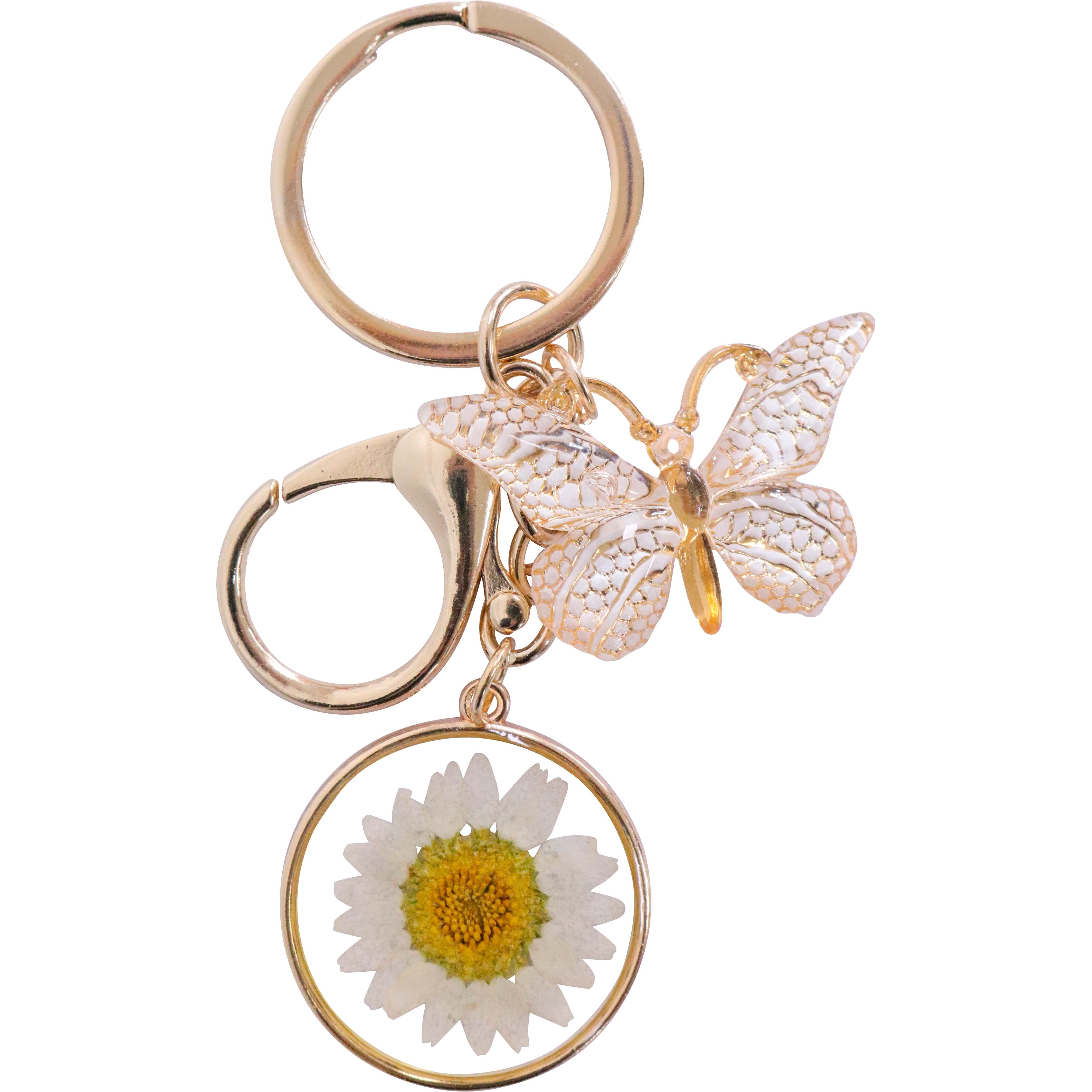 Keyring Butterfly Flower