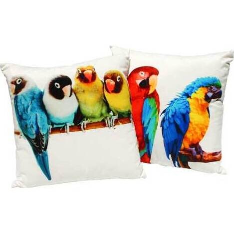 Pair of Parrots Cushion 