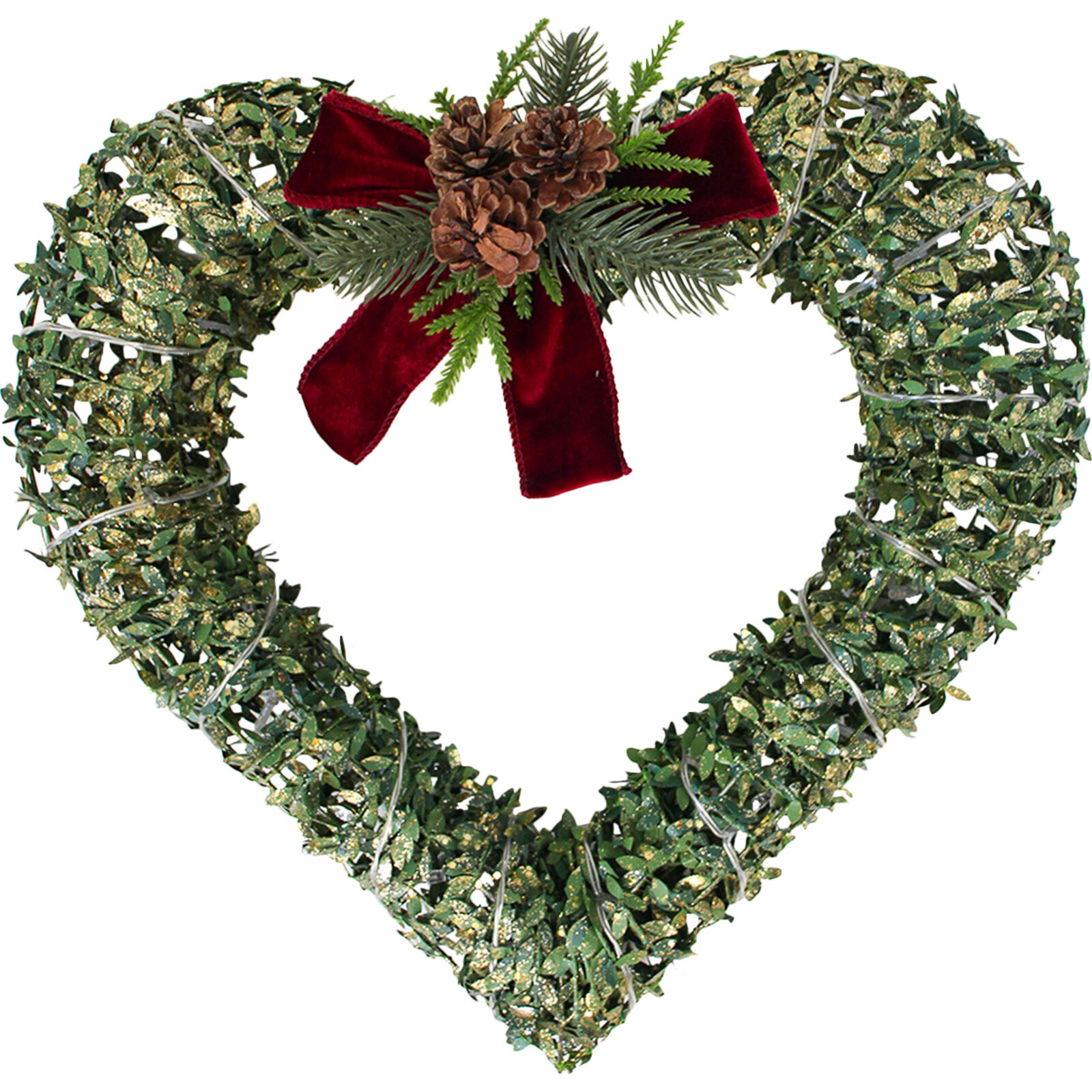 Xmas Heart Wreath Buxus