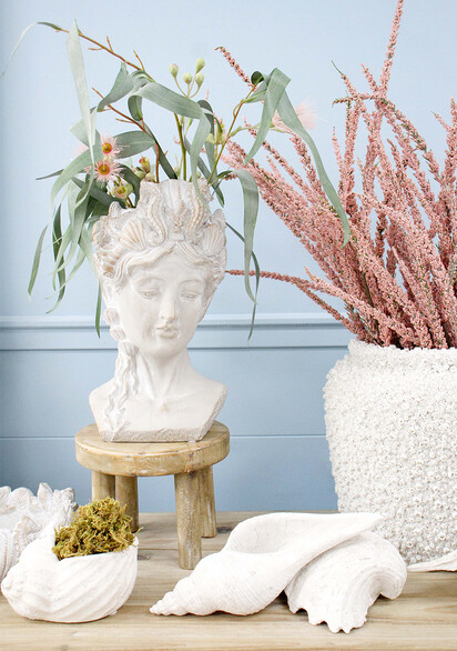 Classical art meets modern greenery