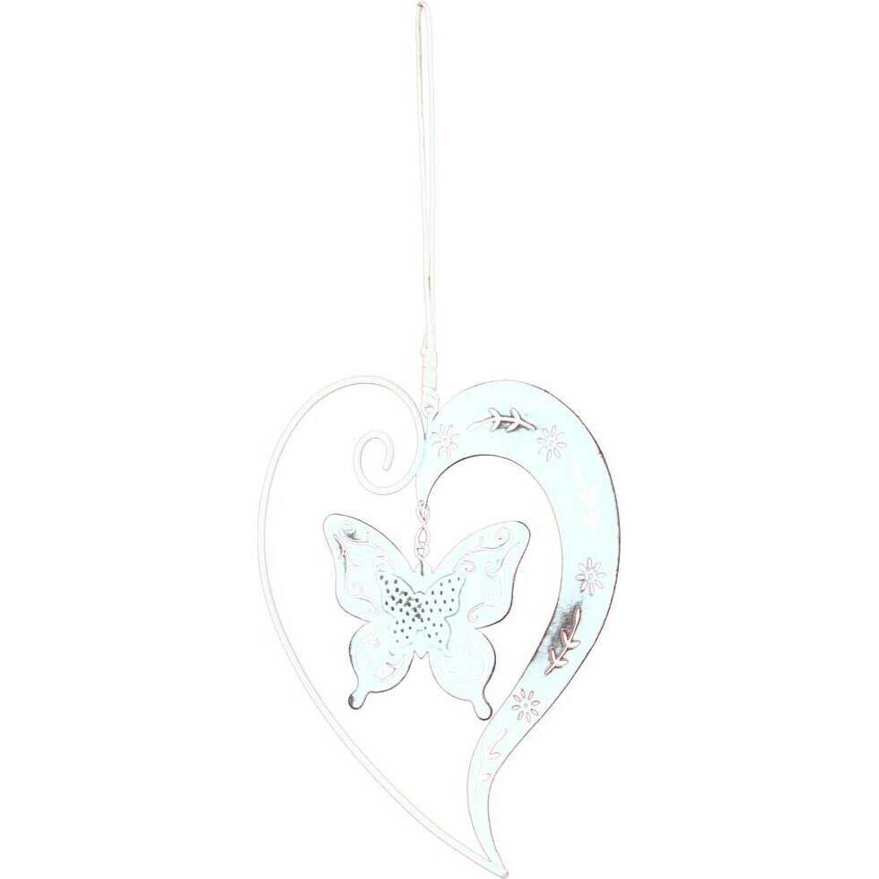 Hanging Swirl Heart Butterfly