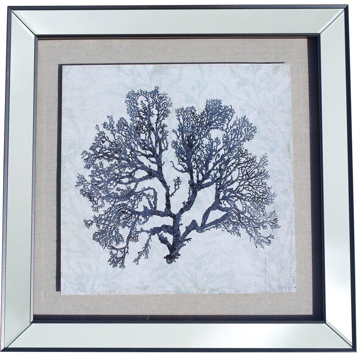 Framed Coral Blue 1