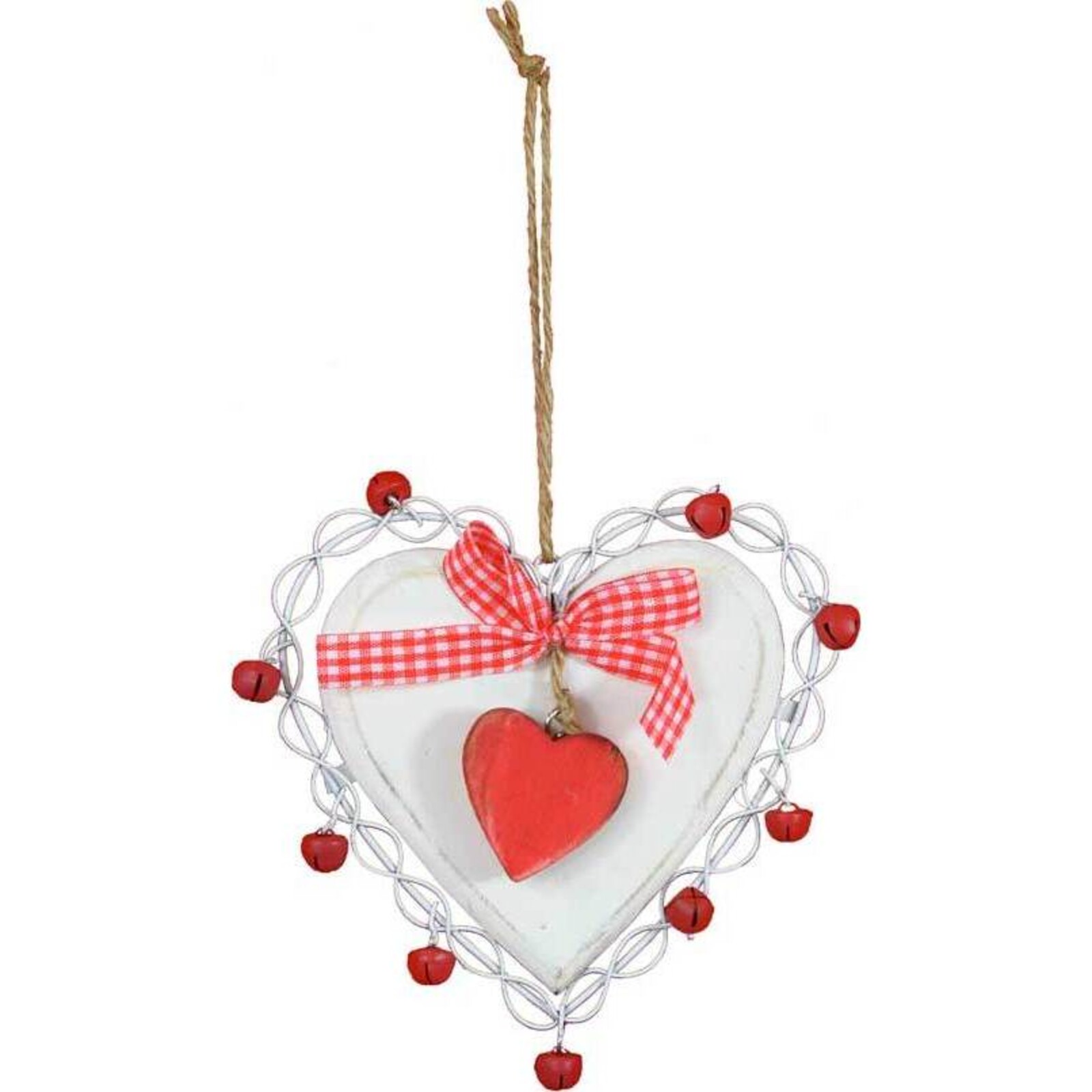 Hanging Heart Twisted Bell