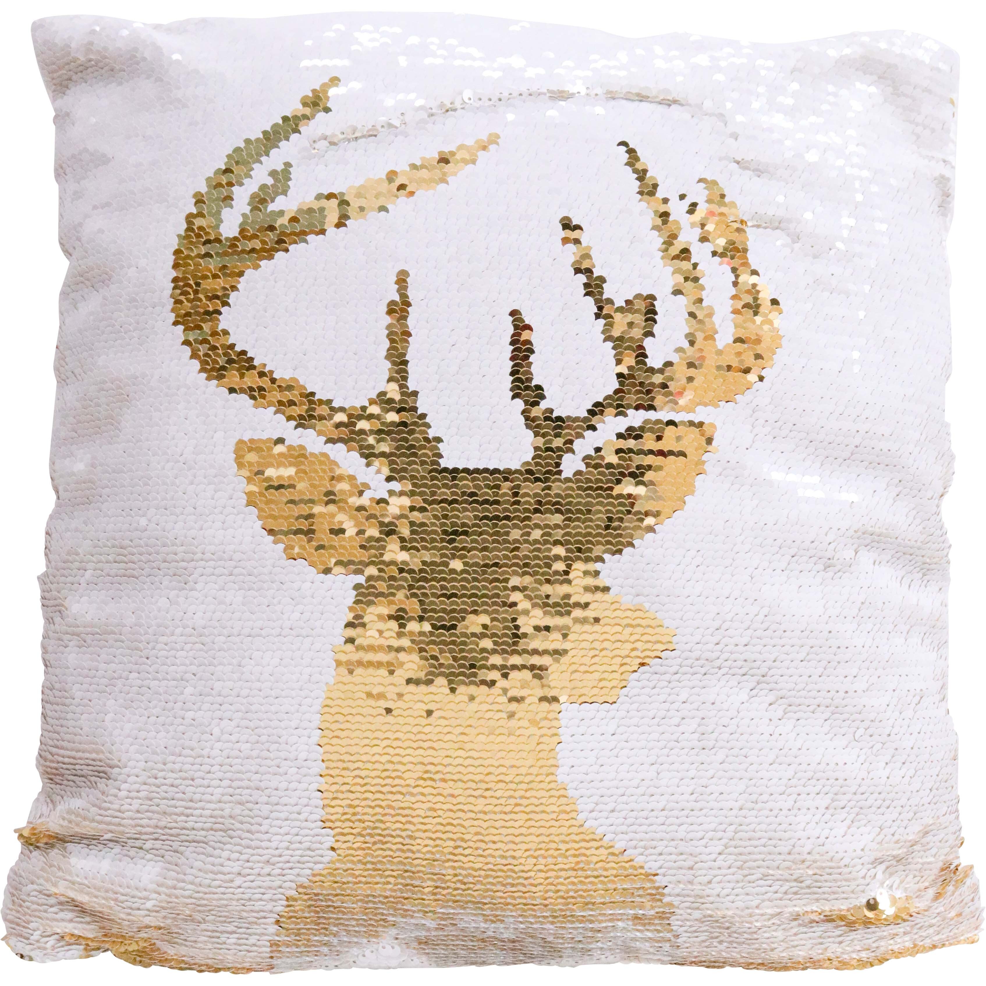 Cushion Sequin Deer