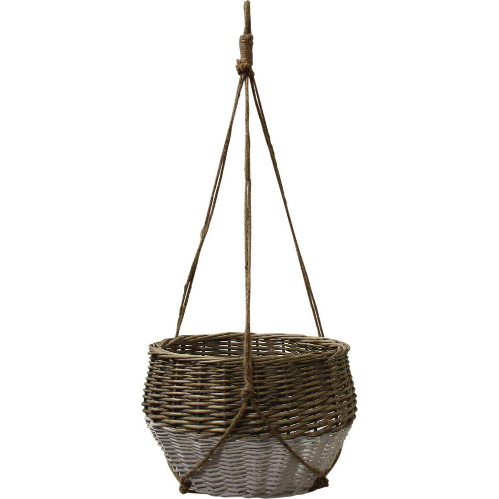 Hanging Basket Lrg White Dip