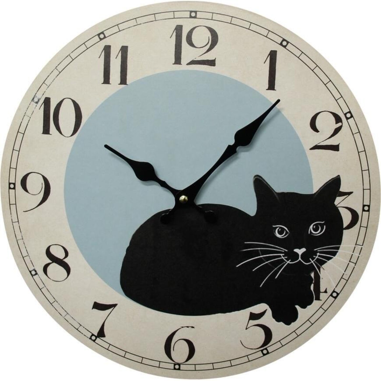 Clock Black Cat 34cm