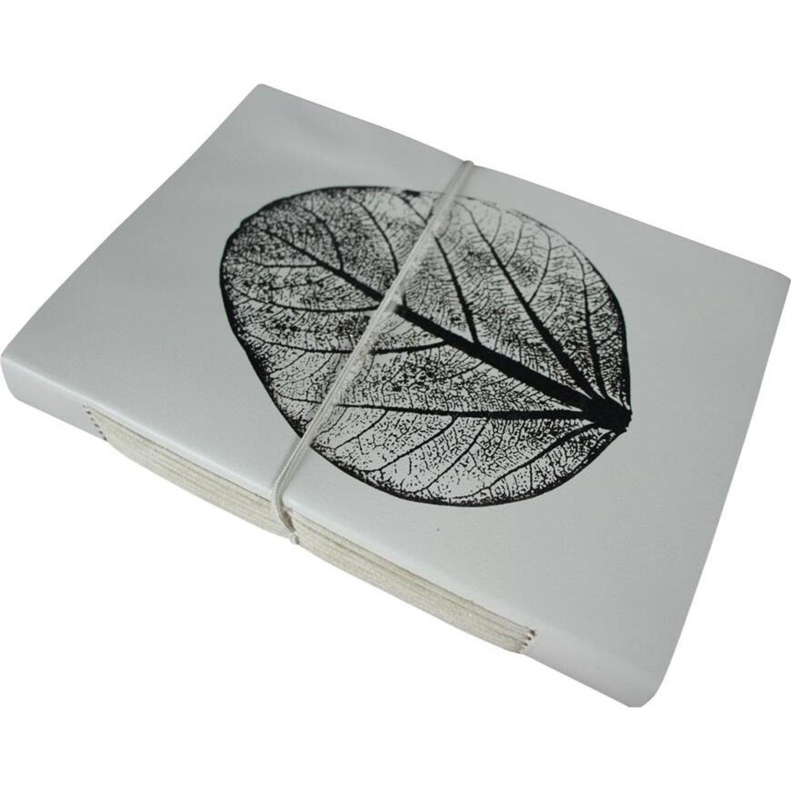 White Leather Notebook Leaf