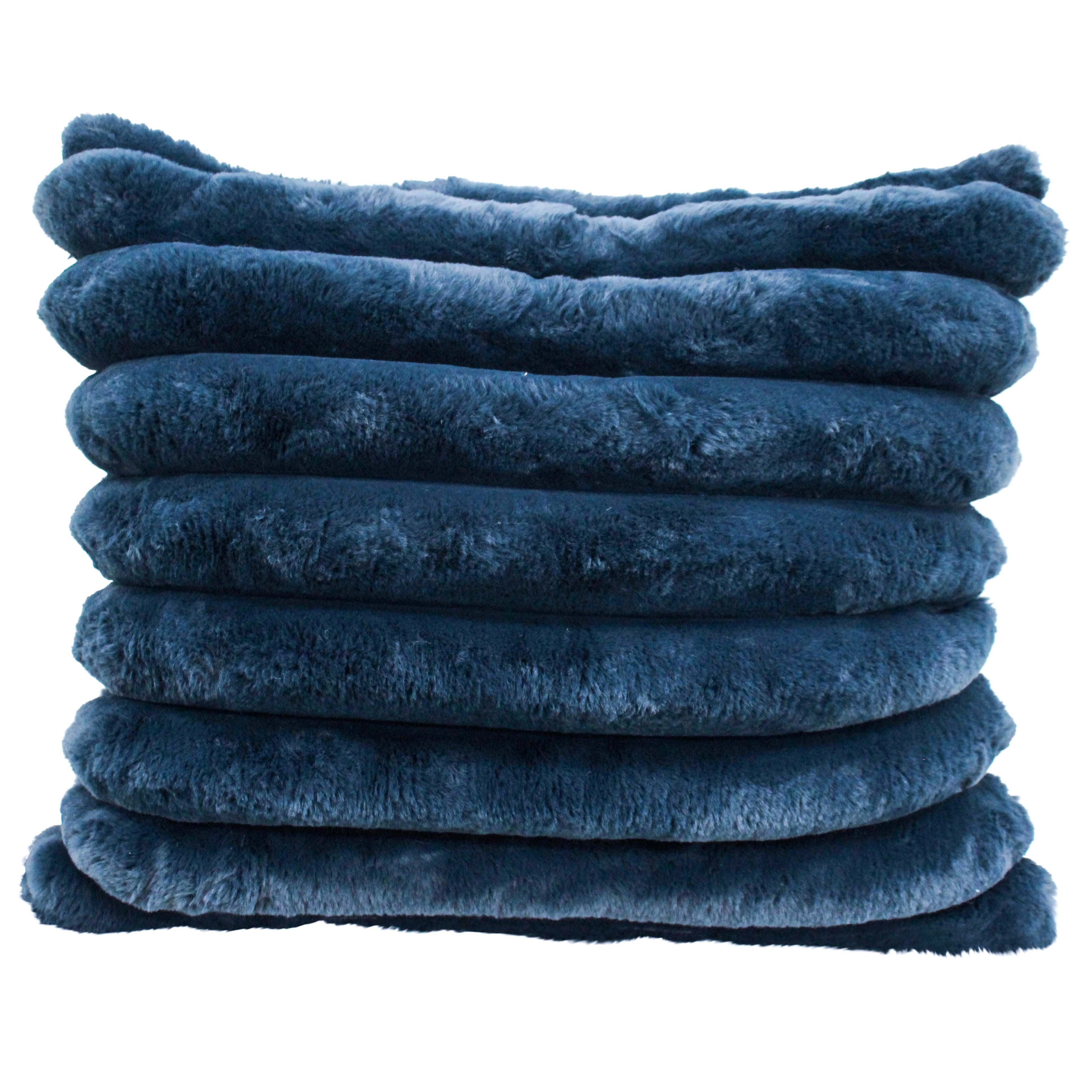 Cushion Puffer Faux Fur Midnight