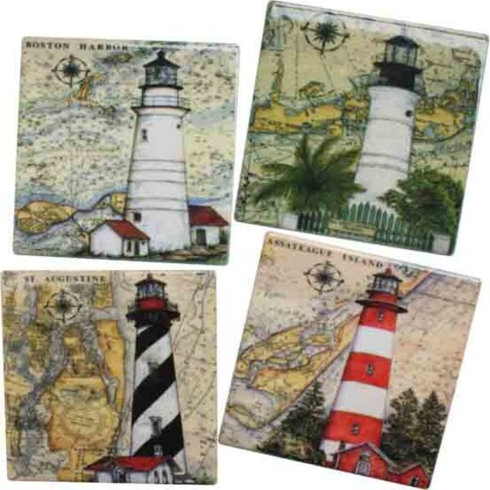 Coasters - Coastal Lighthouse - set 4