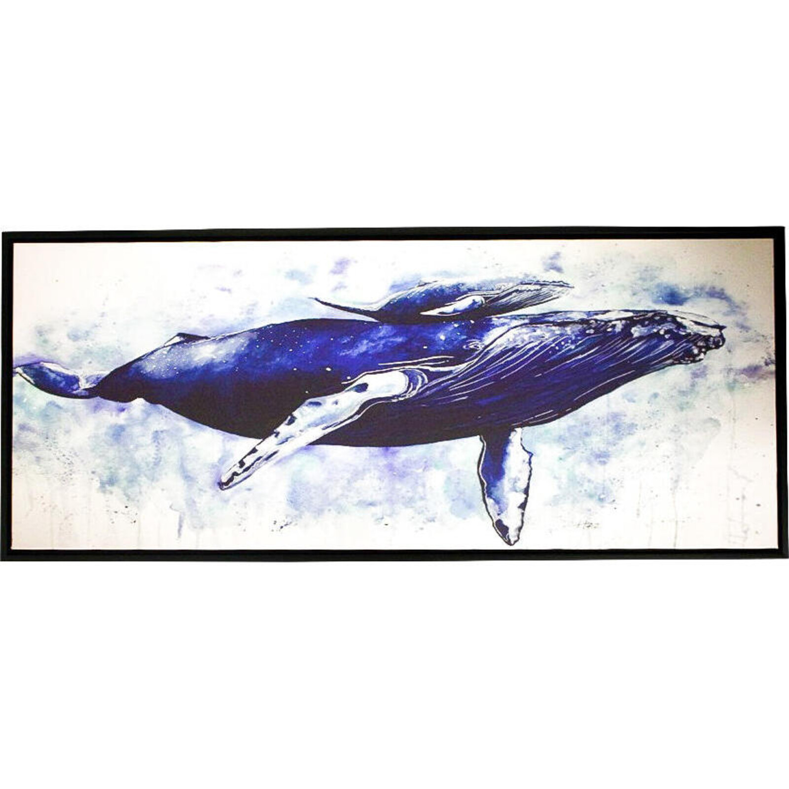 Framed Canvas Whale Mum