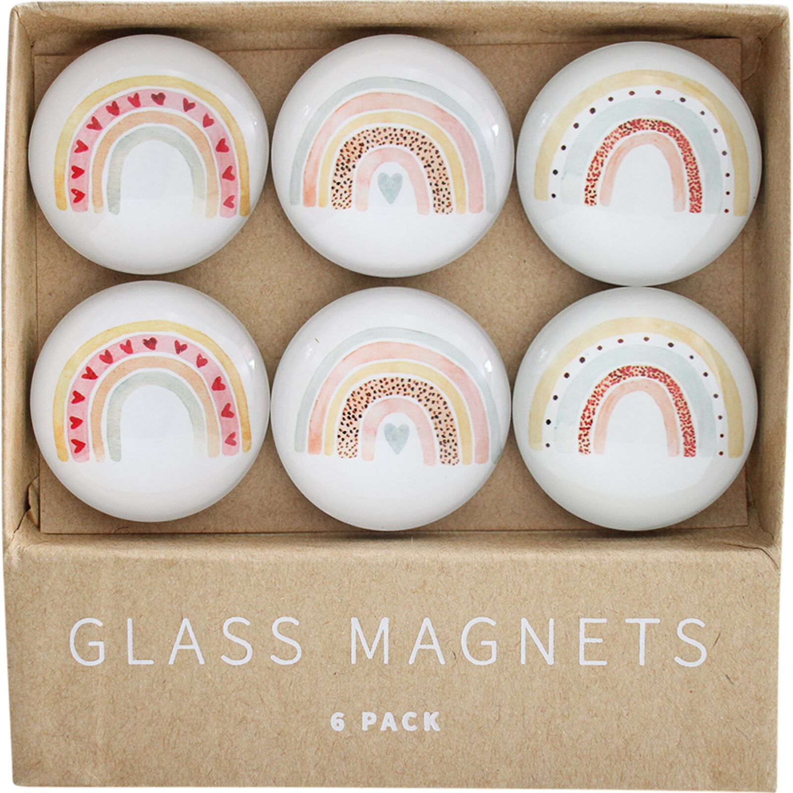 Glass Magnets Mod Rainbow S/6
