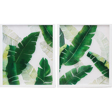 Framed Print Banana Leaves S/2