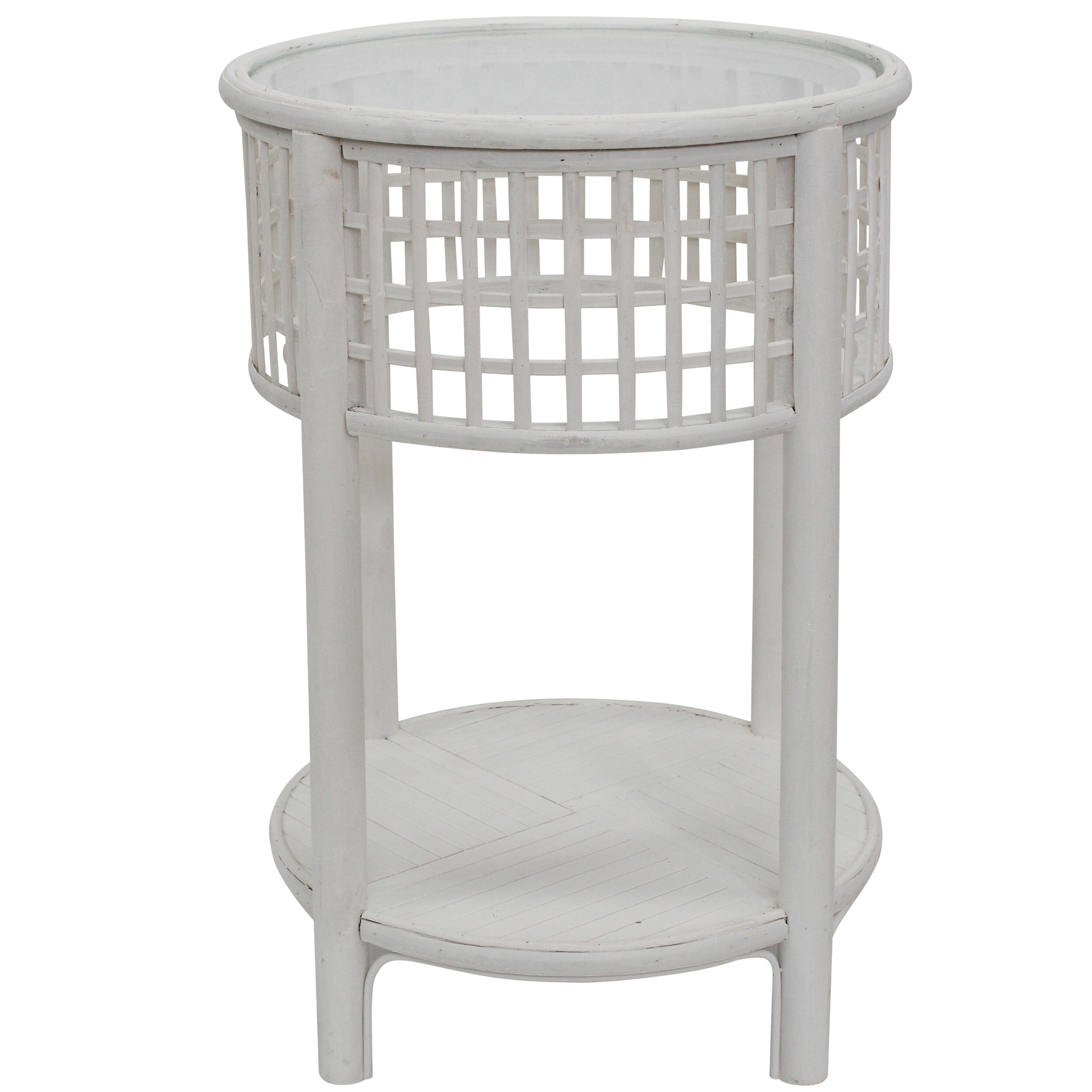 Side Table Bahama Rustic White Wash