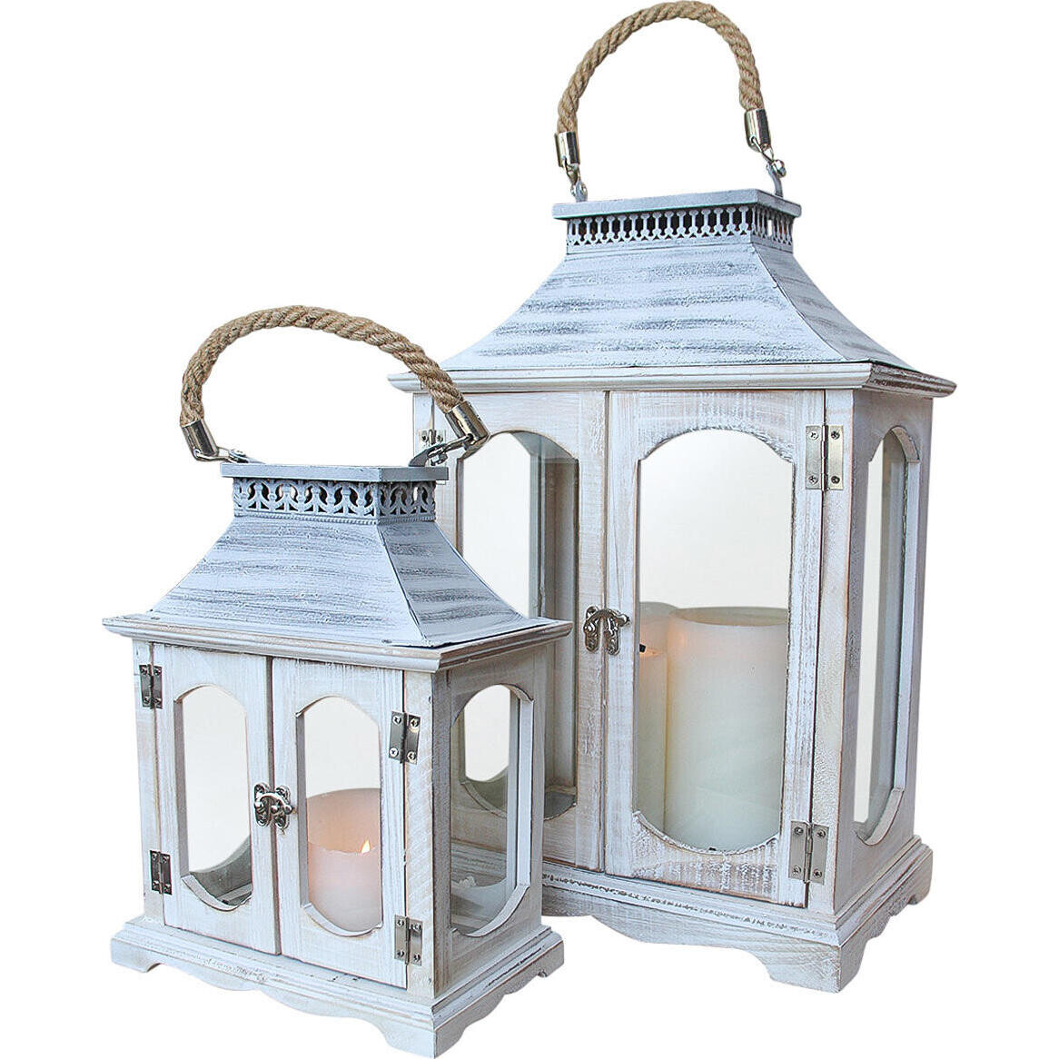 Lantern Whitewash S/2