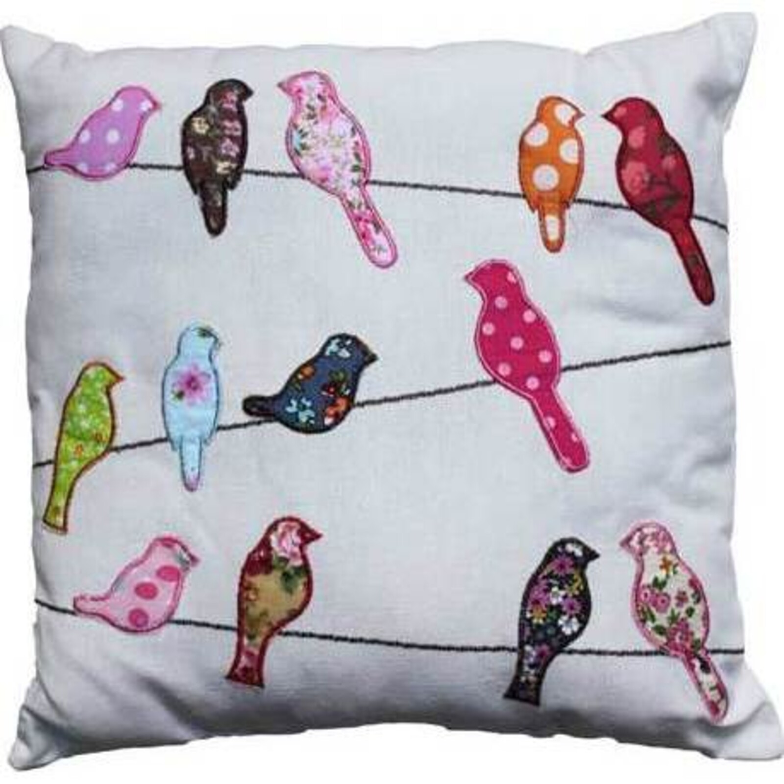 Cushion - Birds on a Line