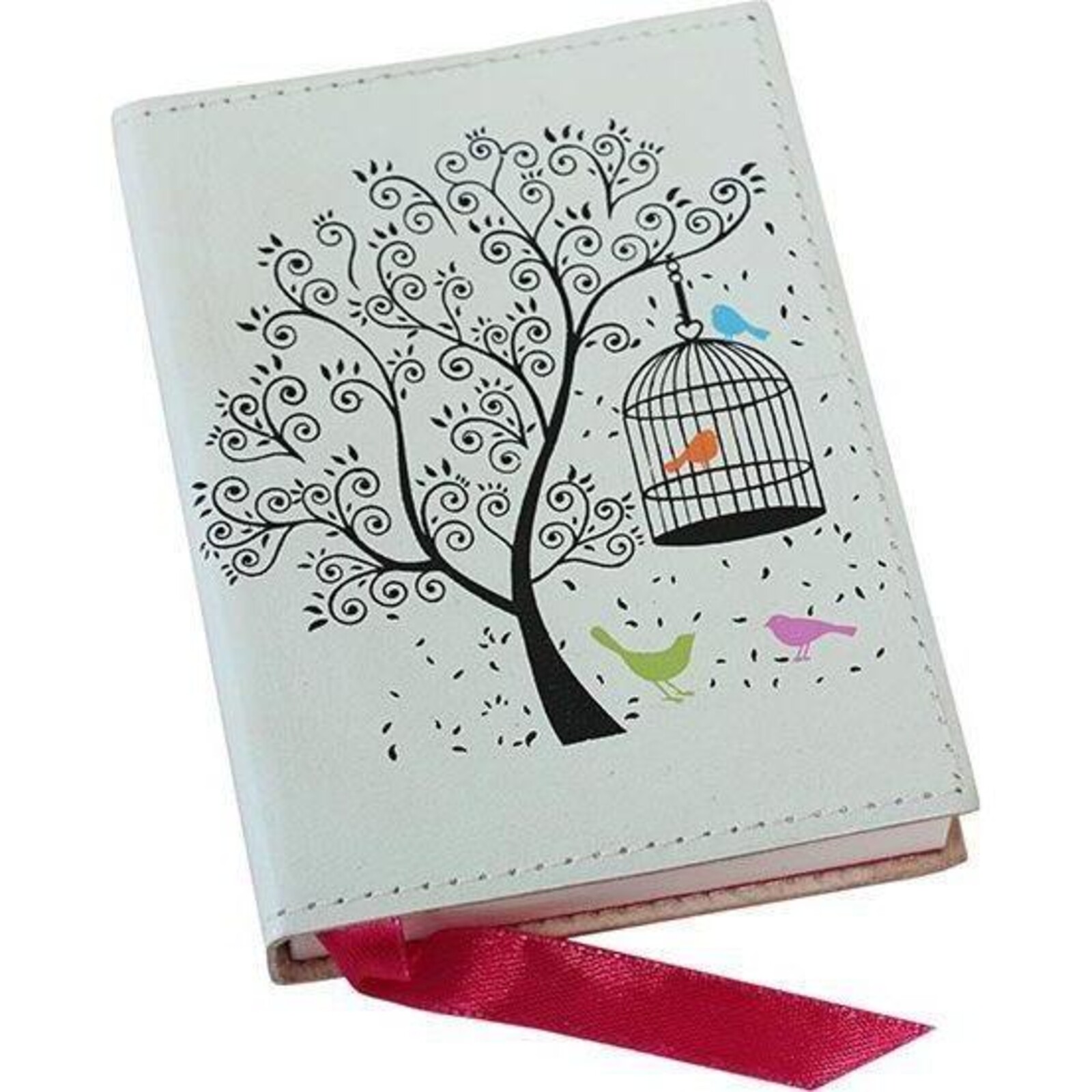 Leather Notebook Cage White