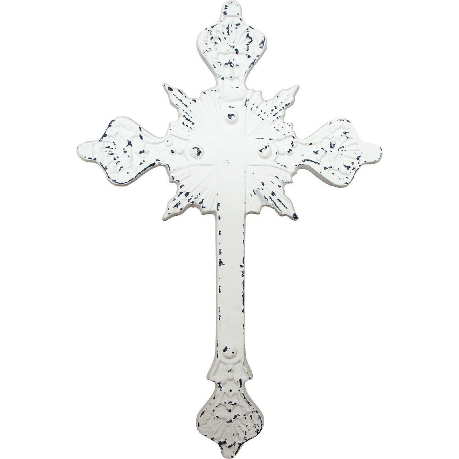Cross Metal White Emblem