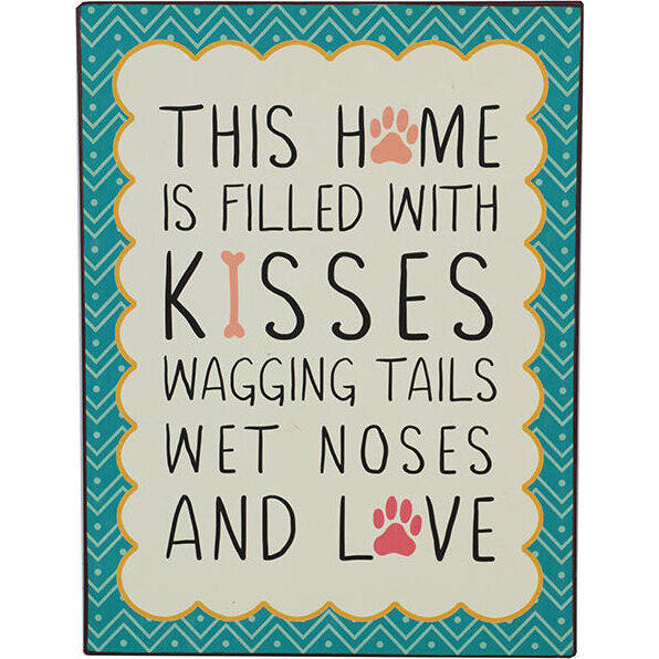 Tin Sign Home Kisses