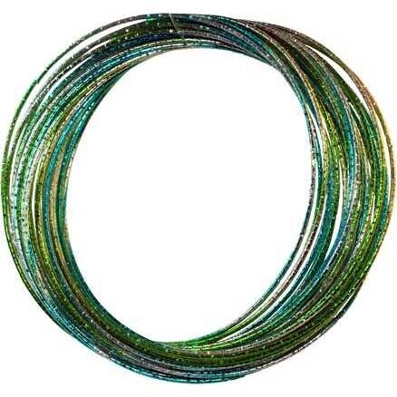 Multi Twist Bangle - Aqualime