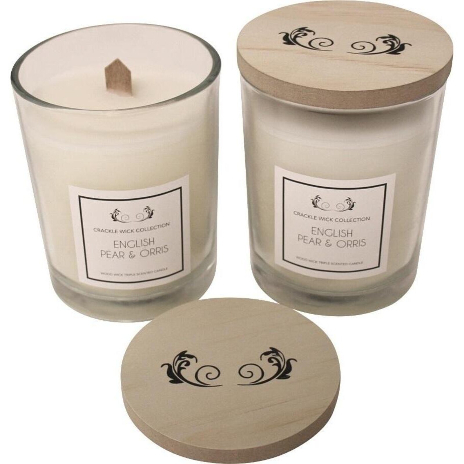 Candle Crackle Wick English Pear & Orris