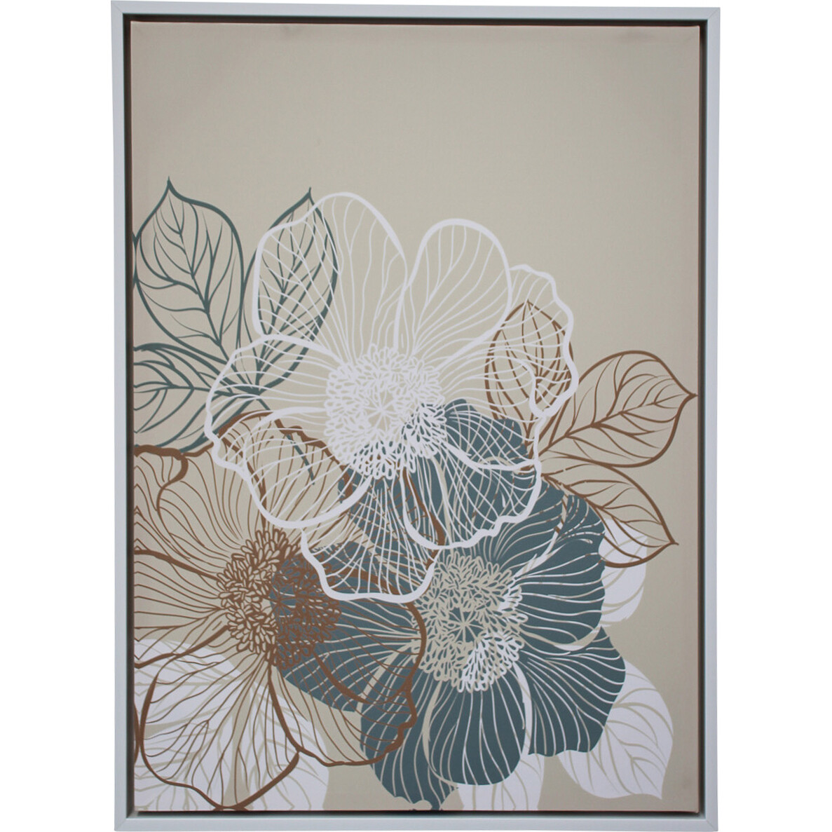 Framed Canvas Floral Outline