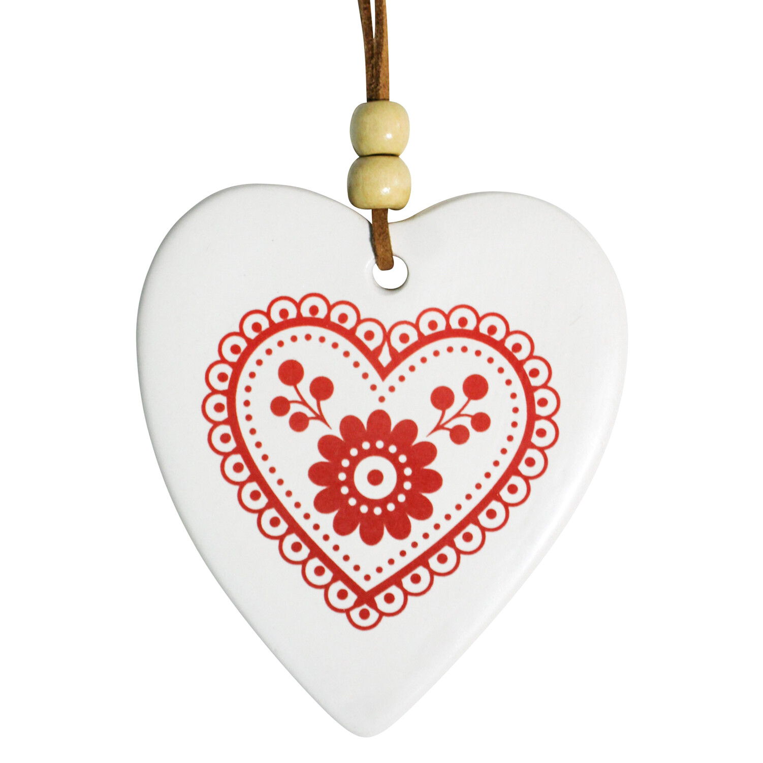 Hang Heart Christmas  Folk Lace