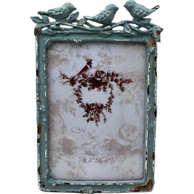 Frame Vintage Teal Birds