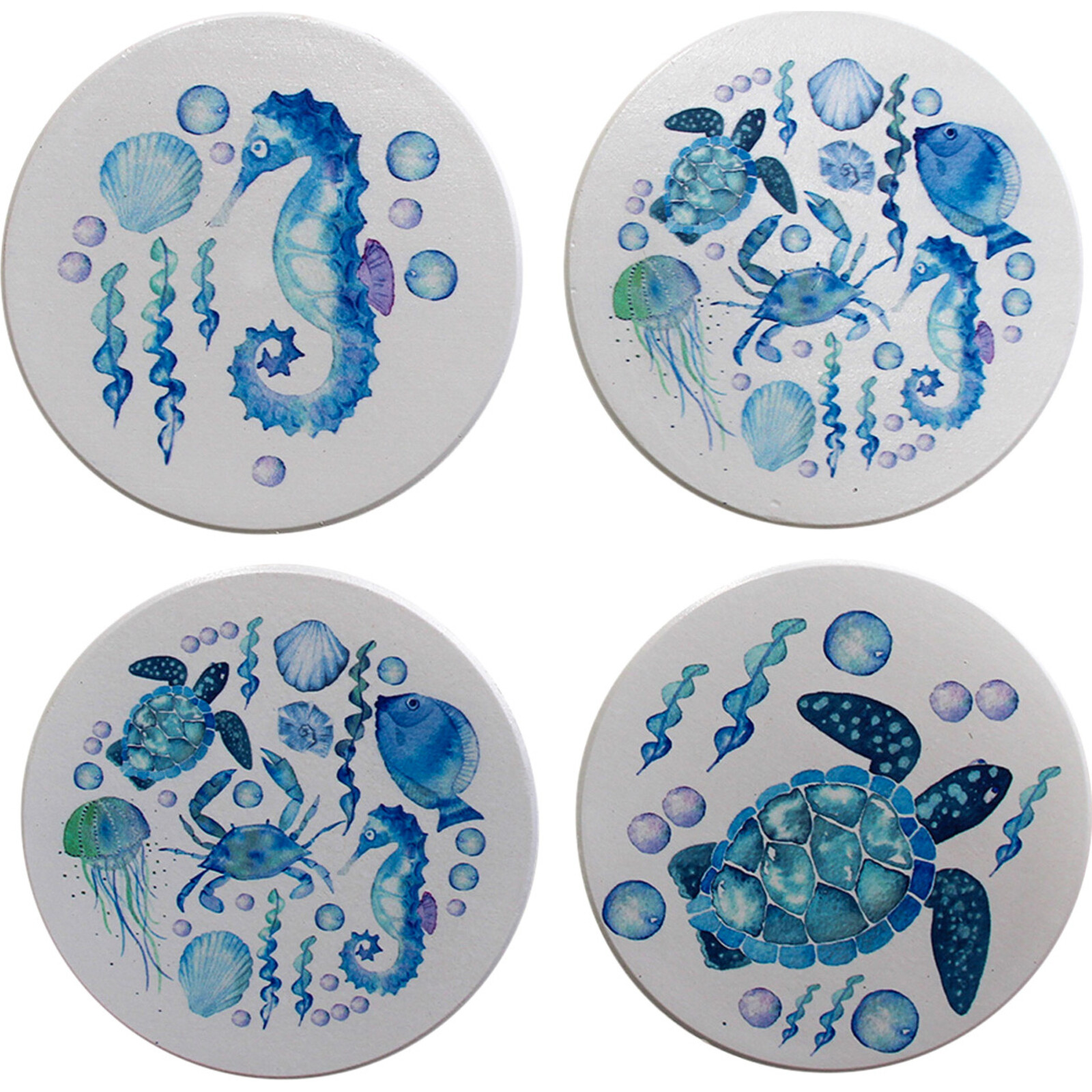 Coasters S/4 Blue Sealife