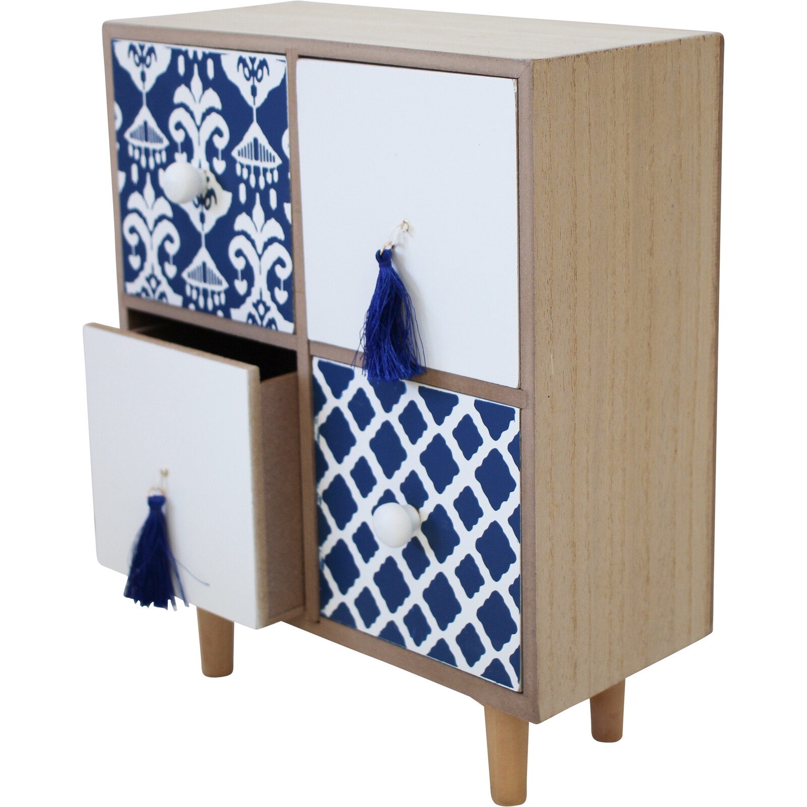 Drawers Blue Pattern Sqre