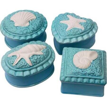 Trinket Boxes-Sea Shells Set 4