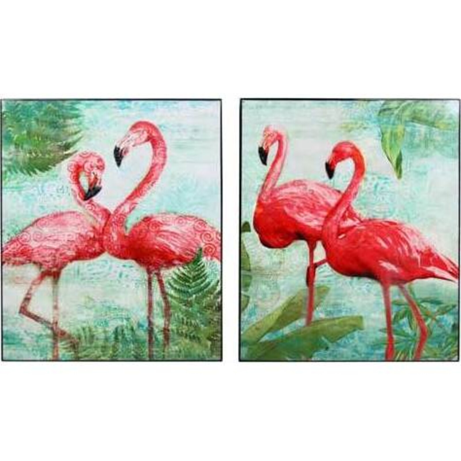 Lacquer Print Flamingo Folly Set/2