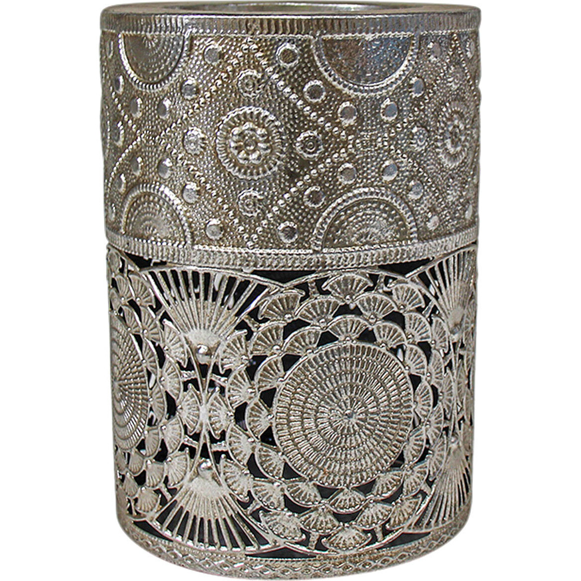 Candle Holder Kibris Silver Tall