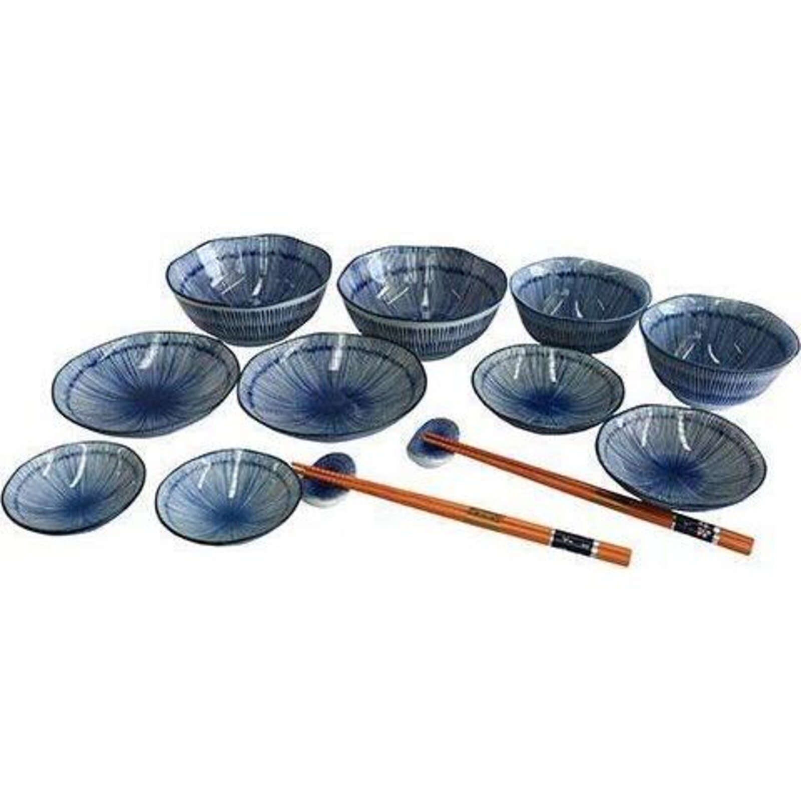 Jappa Bowls Set Stripe w/ Chopsticks