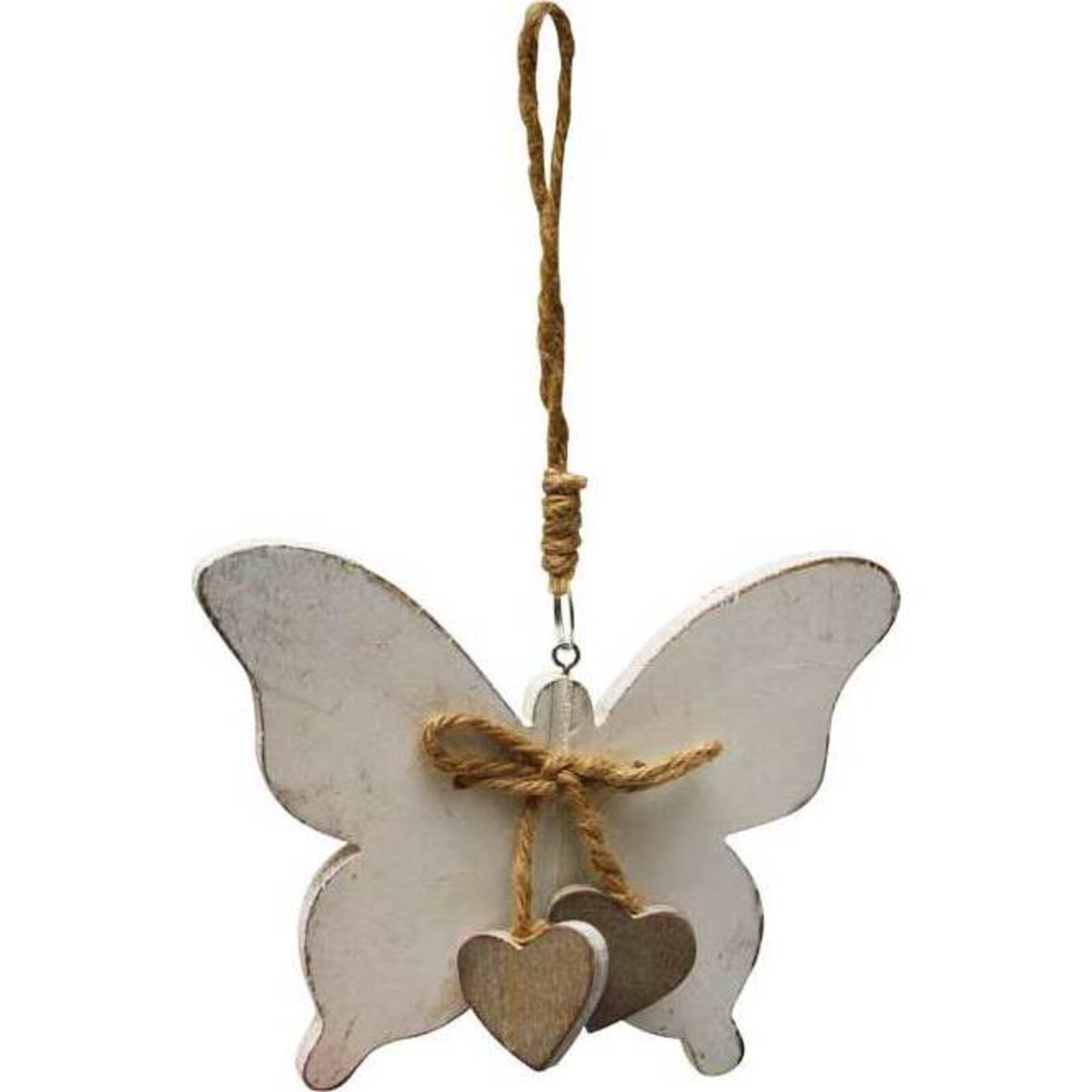 Hanging Butterfly Double Hearts