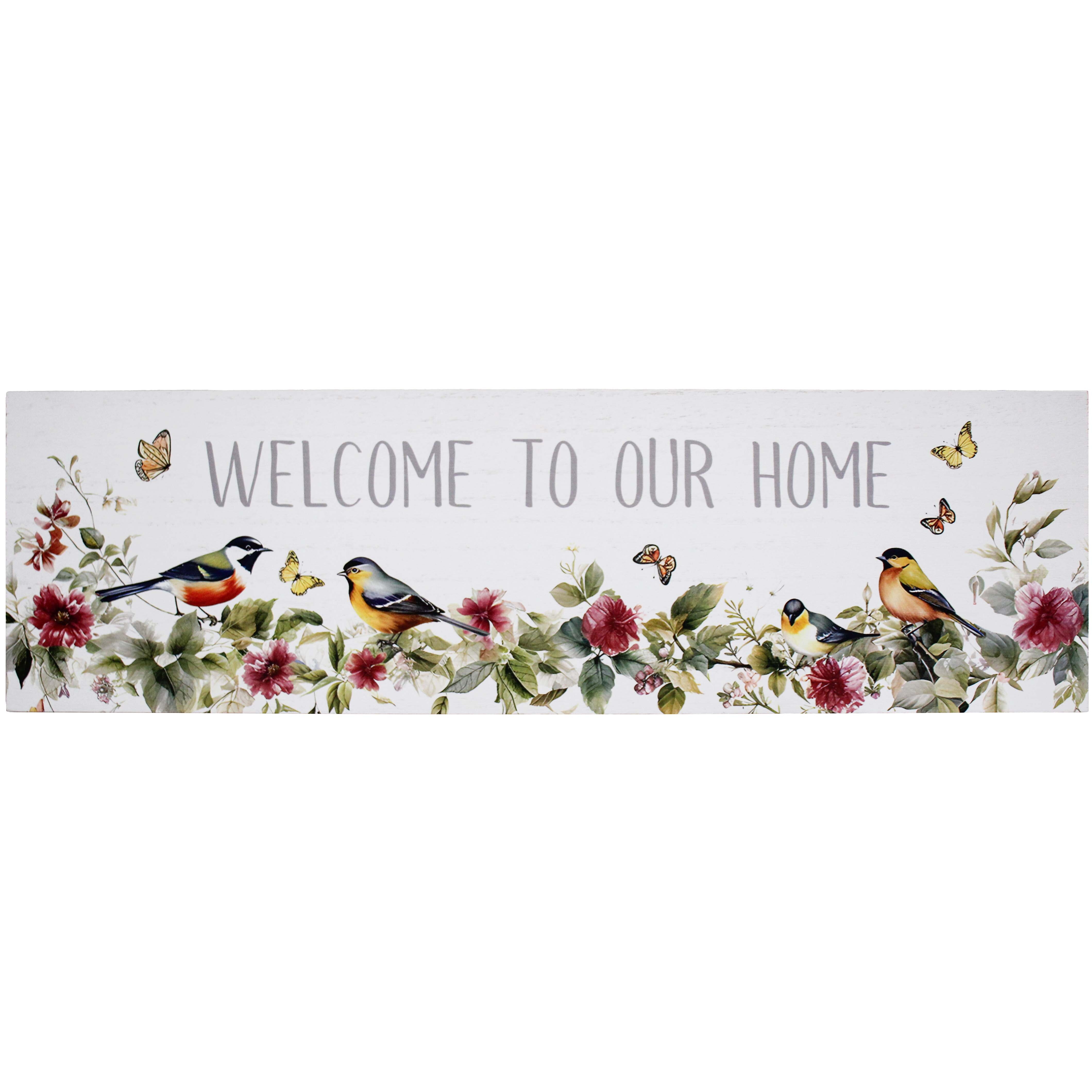 Welcome Sign Birds