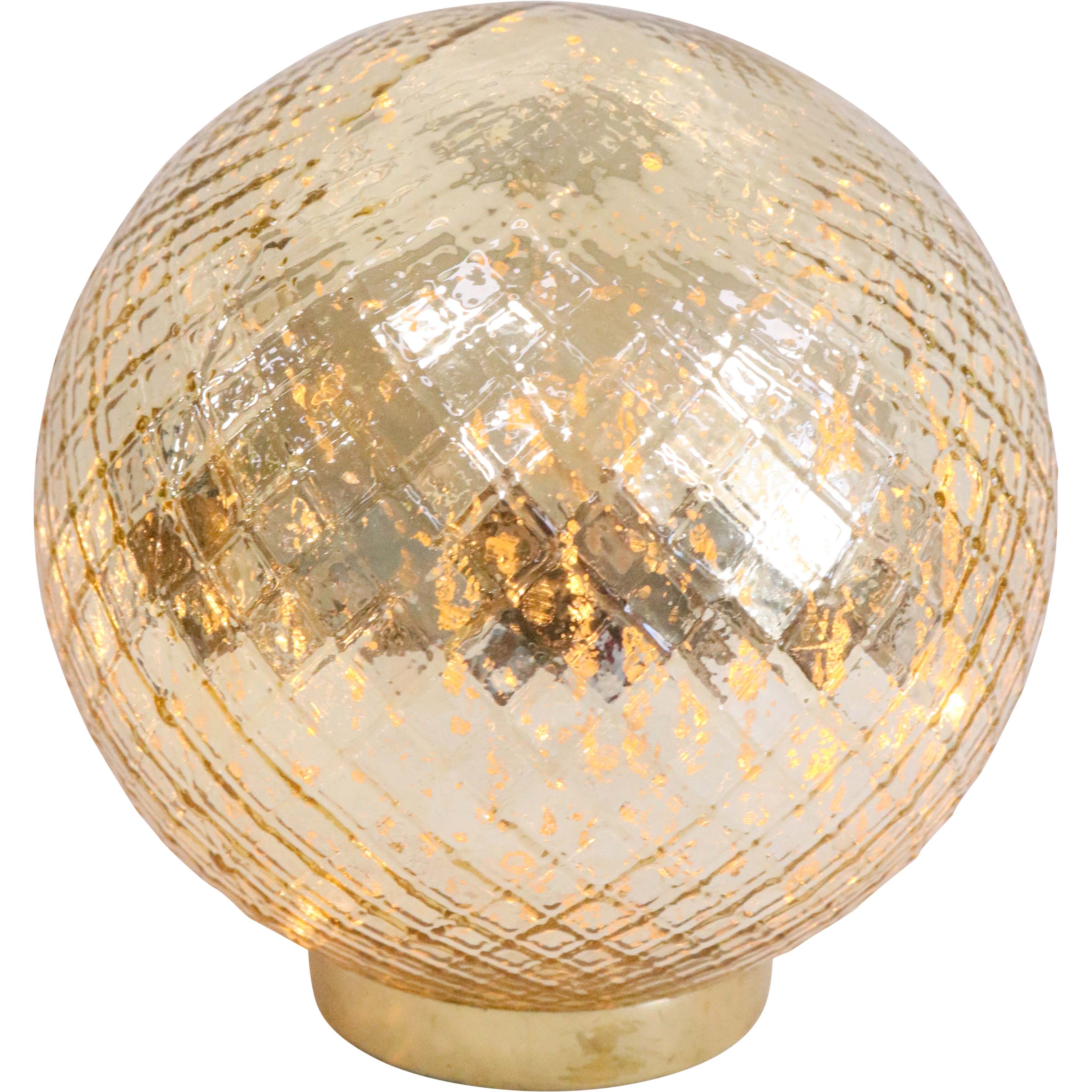 LED Glass Ball Gold Sml