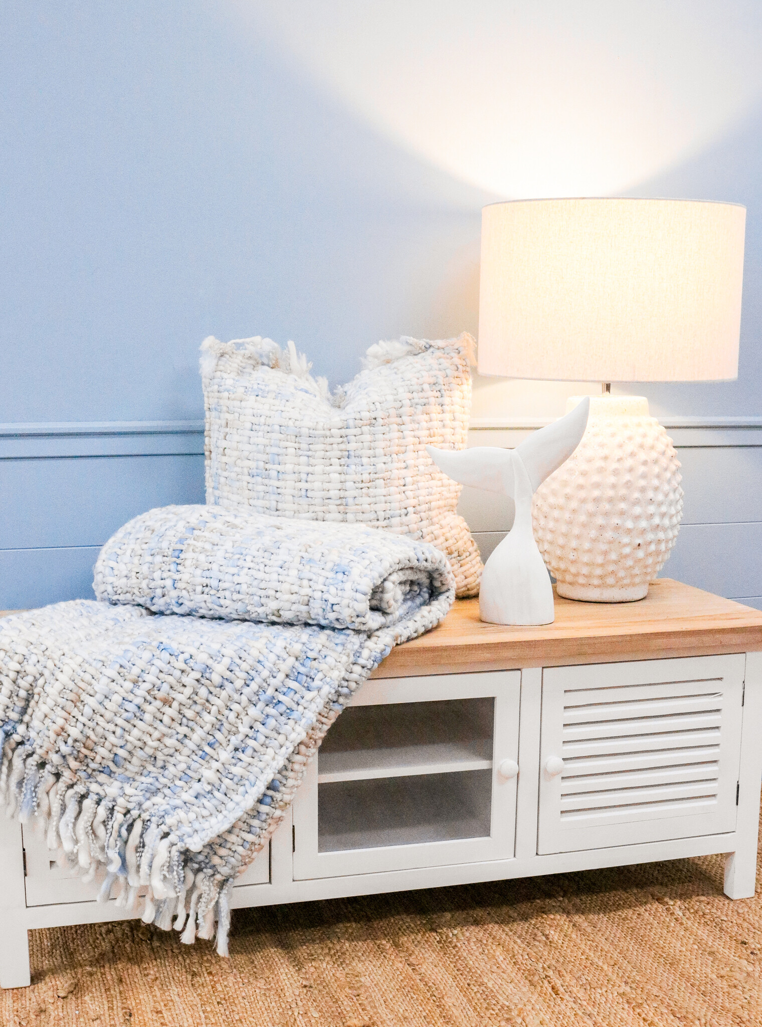 Cushion Chunky Knit Sea Breeze