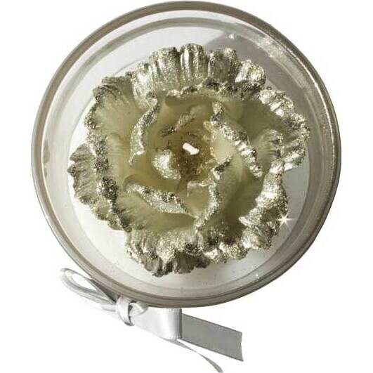 Votive Silver Rose Large